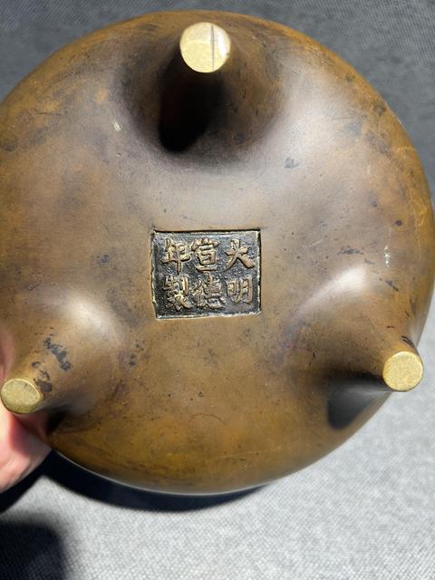 古玩銅器銅爐真品鑒賞圖