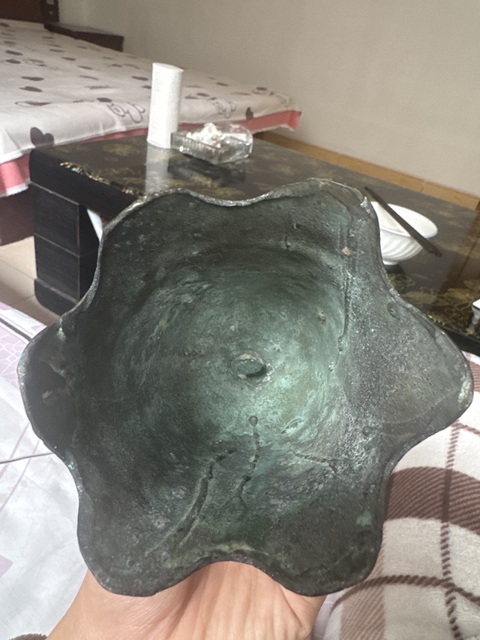 古玩銅器爵杯平安鐘真品鑒賞圖