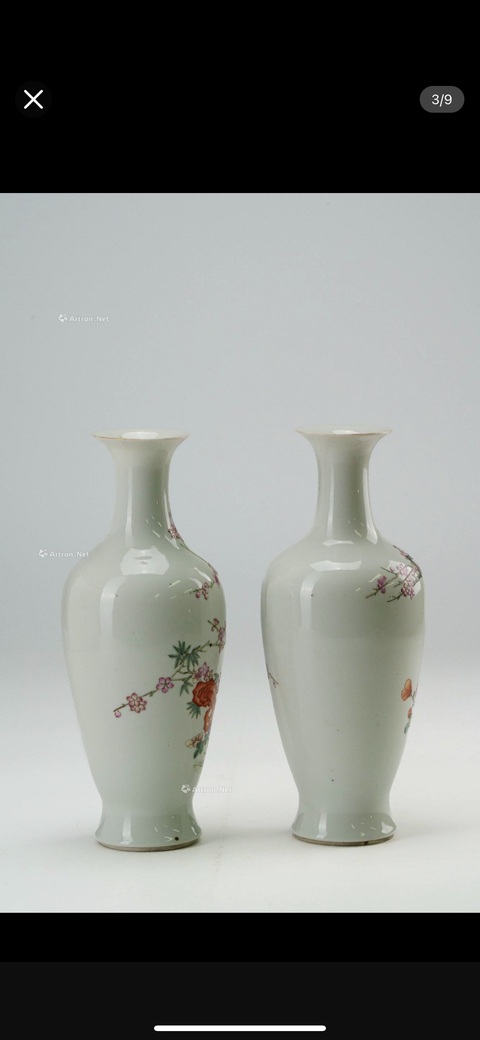 古玩陶瓷粉彩瓶真品鑒賞圖