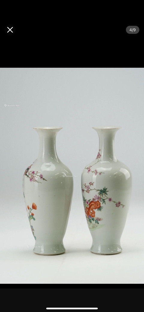 古玩陶瓷粉彩瓶真品鑒賞圖