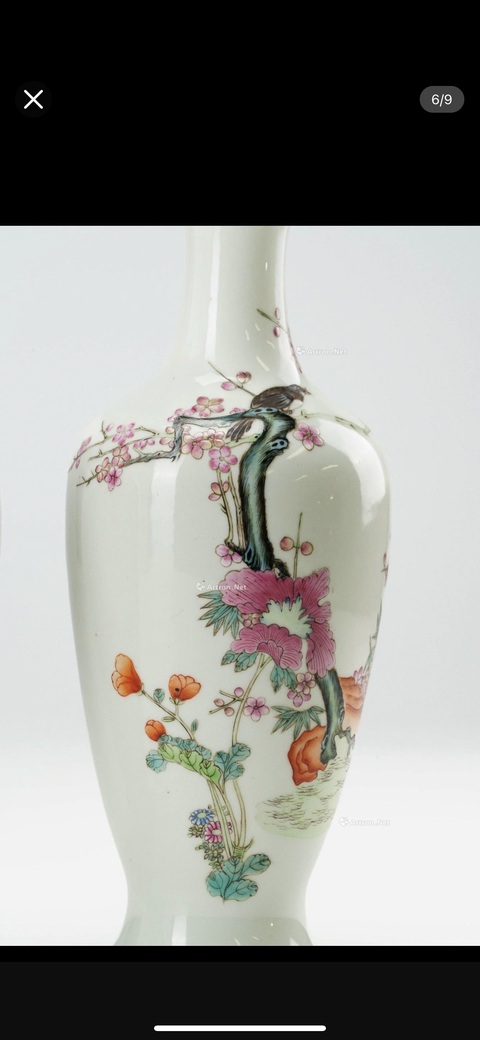 古玩陶瓷粉彩瓶真品鑒賞圖