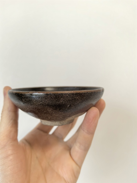 古玩陶瓷遇林亭窯褐釉茶盞真品鑒賞圖