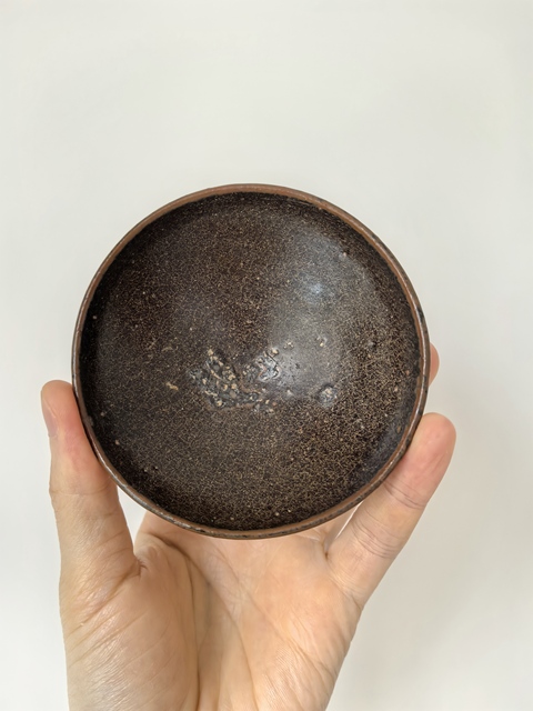 古玩陶瓷遇林亭窯褐釉茶盞真品鑒賞圖