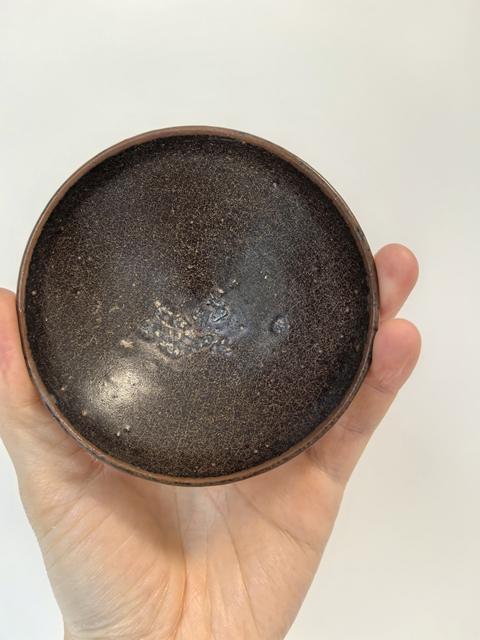 古玩陶瓷遇林亭窯褐釉茶盞真品鑒賞圖