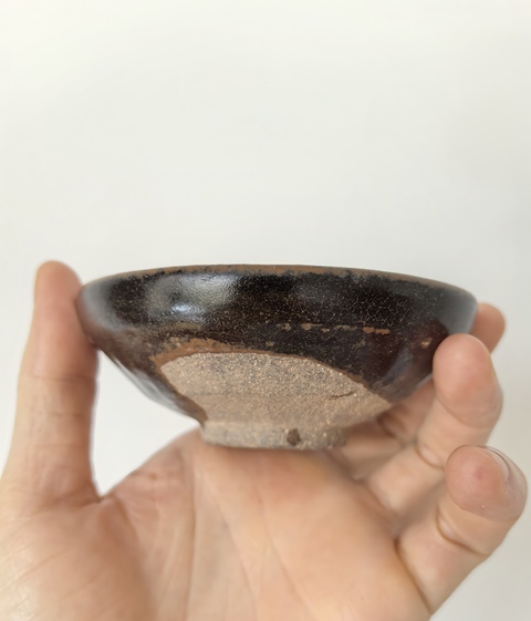 古玩陶瓷遇林亭窯褐釉茶盞真品鑒賞圖
