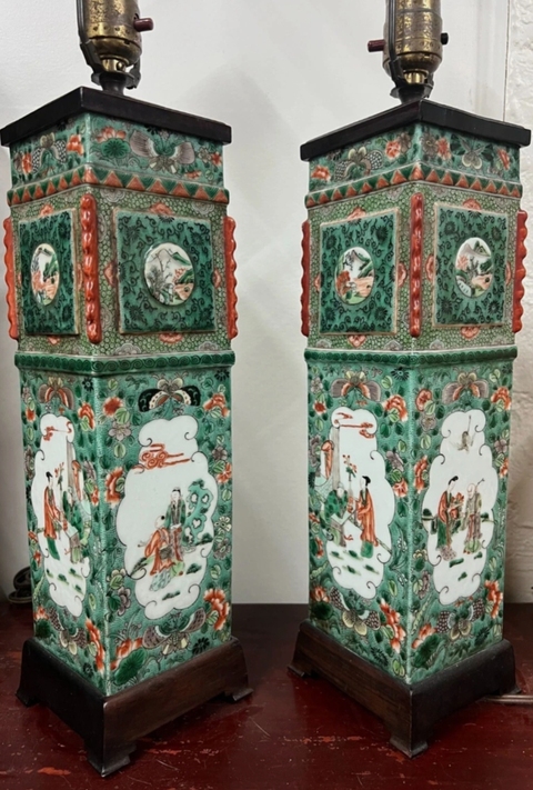 古玩陶瓷人物紋五彩瓶真品鑒賞圖