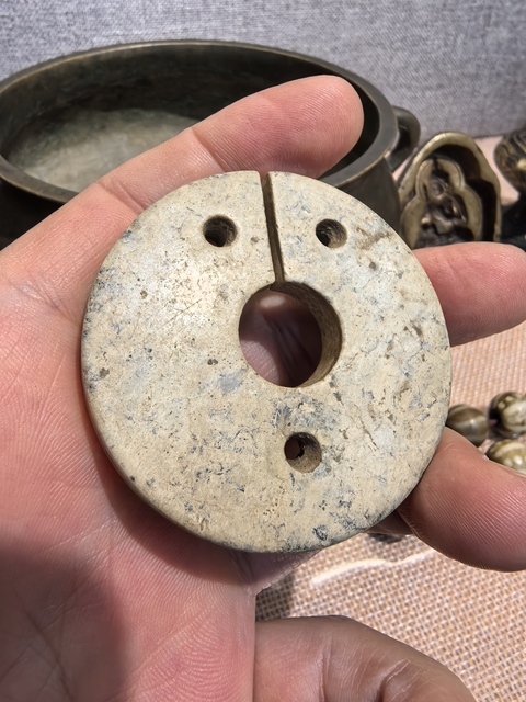 古玩玉器仿古做舊玉玦真品鑒賞圖