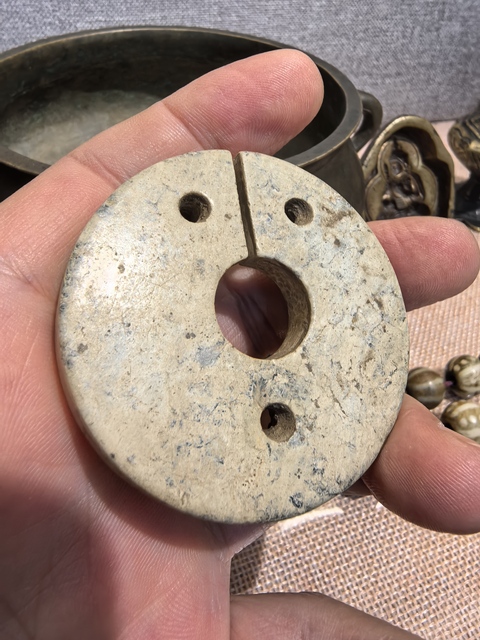 古玩玉器仿古做舊玉玦真品鑒賞圖