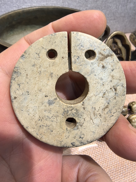 古玩玉器仿古做舊玉玦真品鑒賞圖