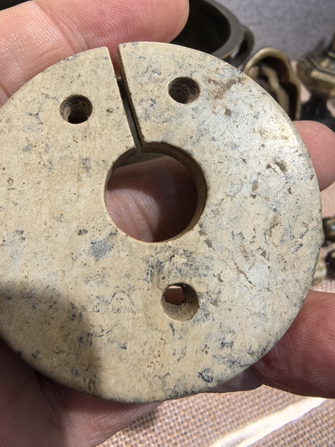 古玩玉器仿古做舊玉玦真品鑒賞圖