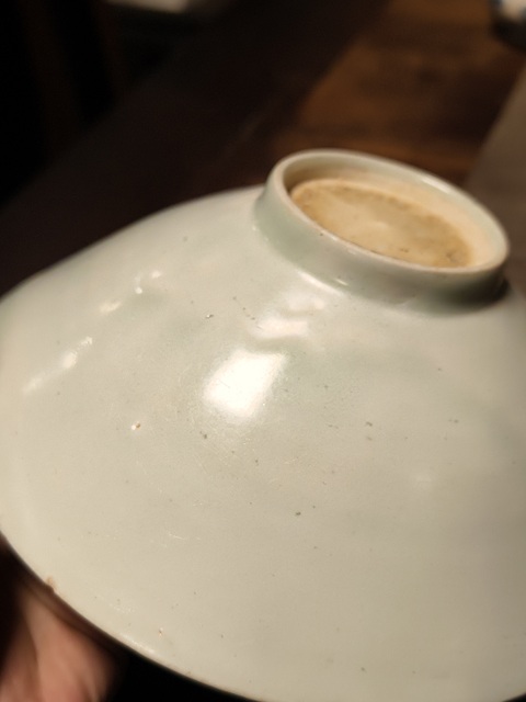 古玩陶瓷青白釉斗笠碗真品鑒賞圖