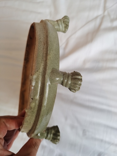 古玩陶瓷青釉瓷硯真品鑒賞圖