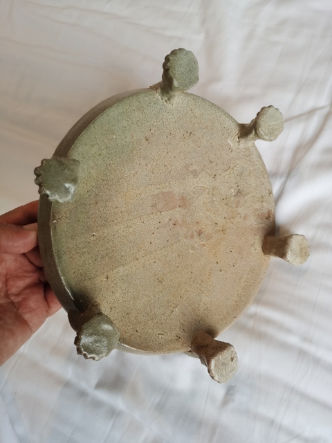 古玩陶瓷青釉瓷硯真品鑒賞圖