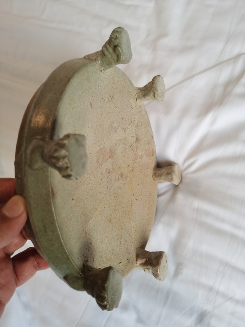 古玩陶瓷青釉瓷硯真品鑒賞圖