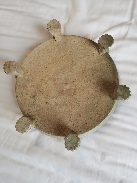 古玩陶瓷青釉瓷硯真品鑒賞圖