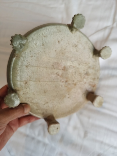 古玩陶瓷青釉瓷硯真品鑒賞圖