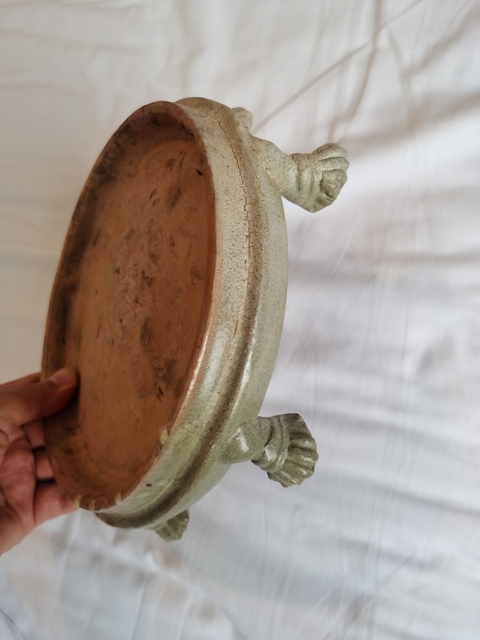 古玩陶瓷青釉瓷硯真品鑒賞圖