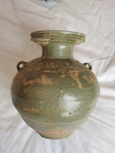 古玩陶瓷越窯青瓷雙系壺真品鑒賞圖