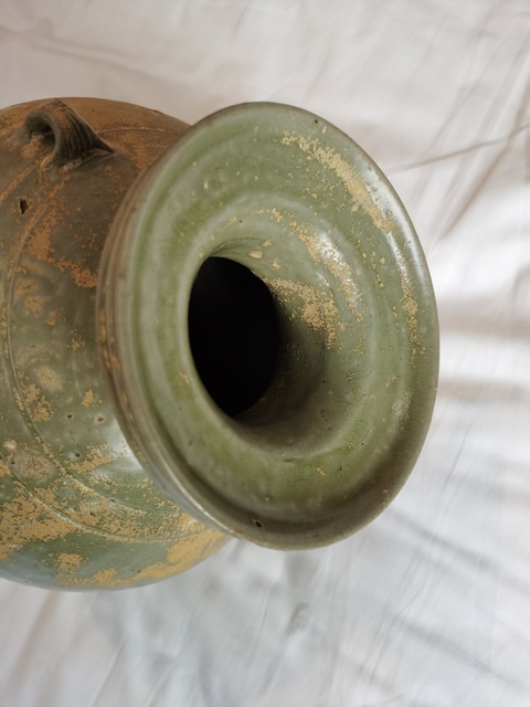 古玩陶瓷越窯青瓷雙系壺真品鑒賞圖
