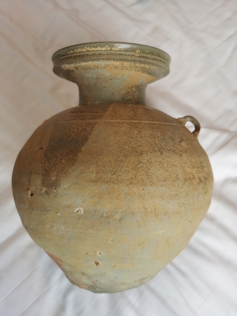 古玩陶瓷越窯青瓷雙系壺真品鑒賞圖