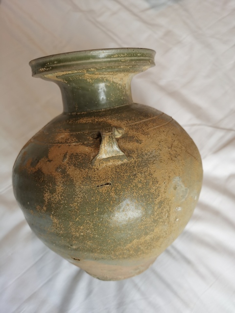 古玩陶瓷越窯青瓷雙系壺真品鑒賞圖