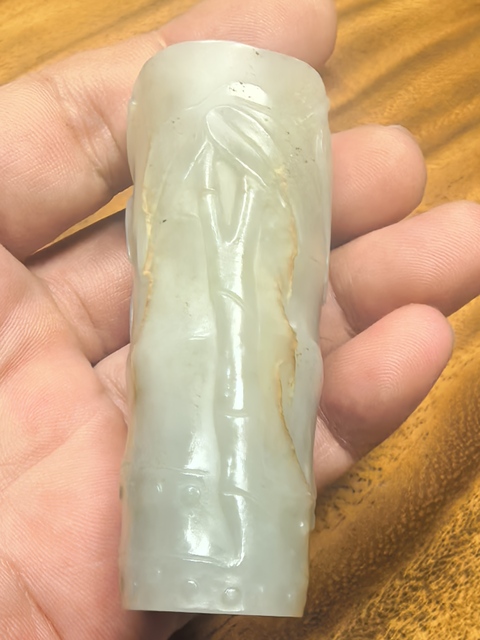 古玩玉器和田玉雕“筆筒”真品鑒賞圖