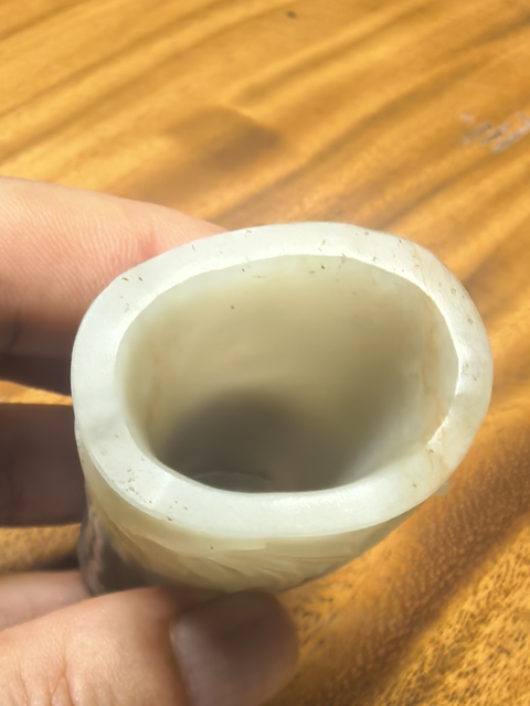 古玩玉器和田玉雕“筆筒”真品鑒賞圖