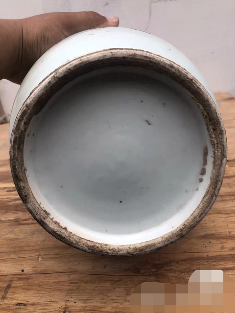 古玩陶瓷粉彩花鳥紋撇口瓶真品鑒賞圖