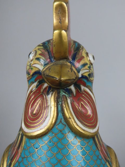 古玩雜項銅胎掐絲琺瑯真品鑒賞圖