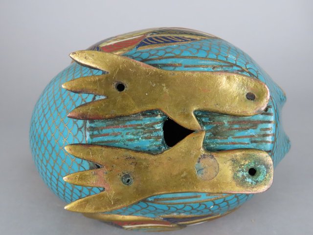 古玩雜項銅胎掐絲琺瑯真品鑒賞圖