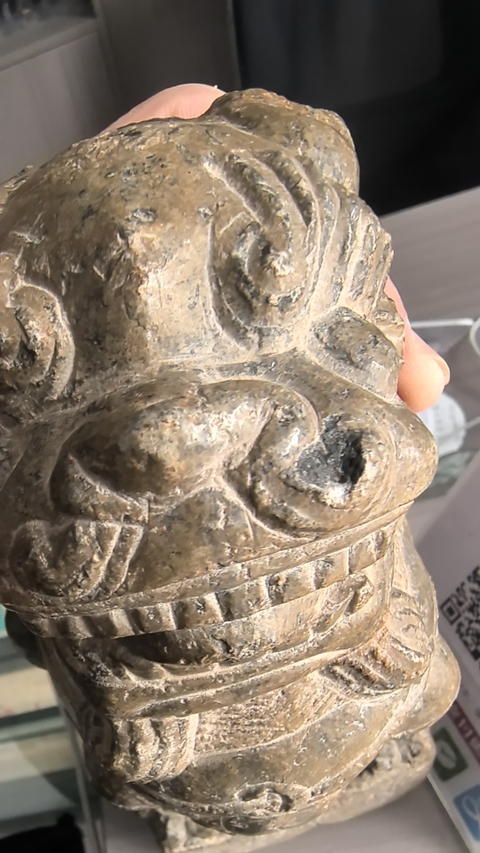 古玩雜項案頭獅真品鑒賞圖