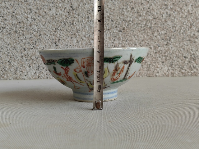 古玩陶瓷青花五彩碗真品鑒賞圖