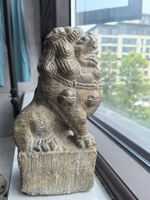 古玩雜項案頭獅真品鑒賞圖