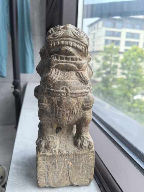 古玩雜項案頭獅真品鑒賞圖