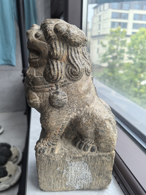 古玩雜項案頭獅真品鑒賞圖