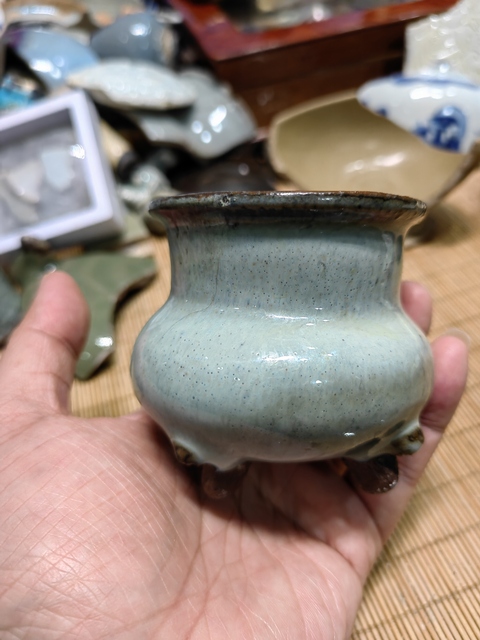 古玩陶瓷鈞窯爐真品鑒賞圖