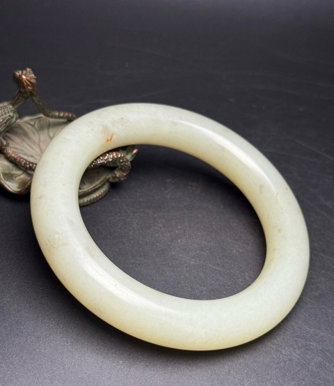 古玩玉器和田玉雕“素紋手鐲”真品鑒賞圖