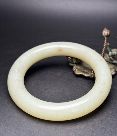 古玩玉器和田玉雕“素紋手鐲”真品鑒賞圖