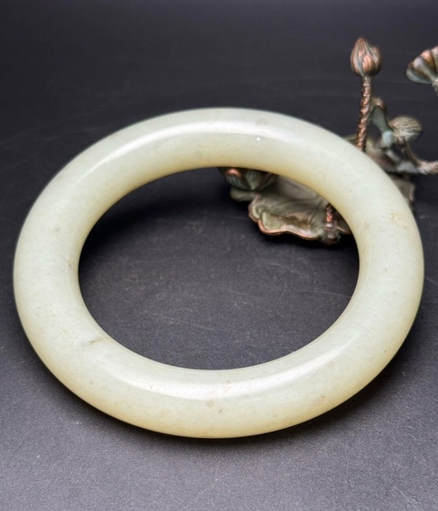 古玩玉器和田玉雕“素紋手鐲”真品鑒賞圖