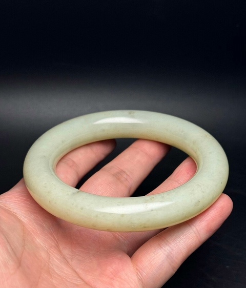 古玩玉器和田玉雕“素紋手鐲”真品鑒賞圖