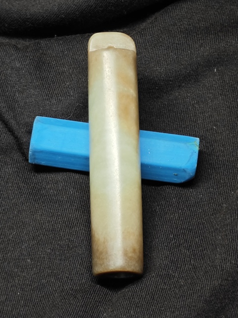 古玩玉器和田玉雕“翎管”真品鑒賞圖