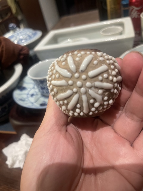 古玩陶瓷珍珠釉水盂真品鑒賞圖