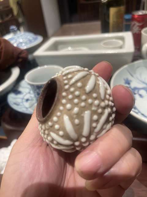 古玩陶瓷珍珠釉水盂真品鑒賞圖