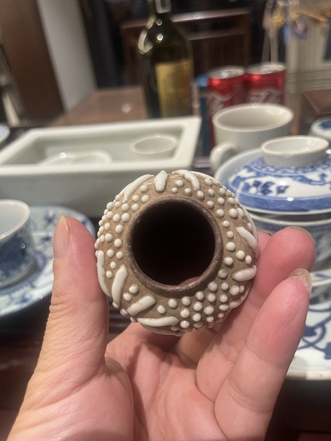 古玩陶瓷珍珠釉水盂真品鑒賞圖