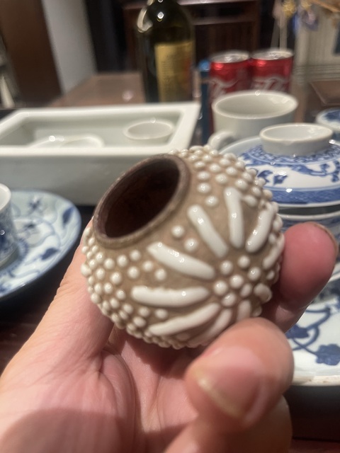 古玩陶瓷珍珠釉水盂真品鑒賞圖