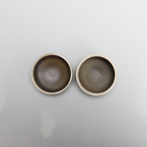 古玩陶瓷醬紅釉粉盒真品鑒賞圖