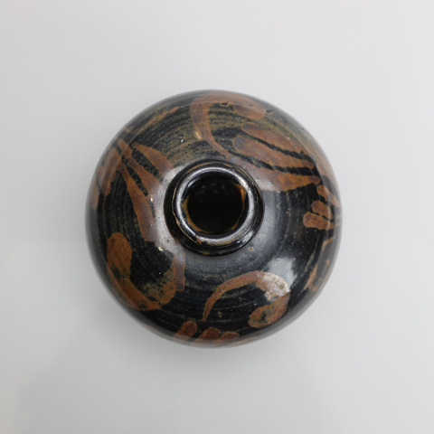 古玩陶瓷鐵銹花嘟嚕瓶真品鑒賞圖