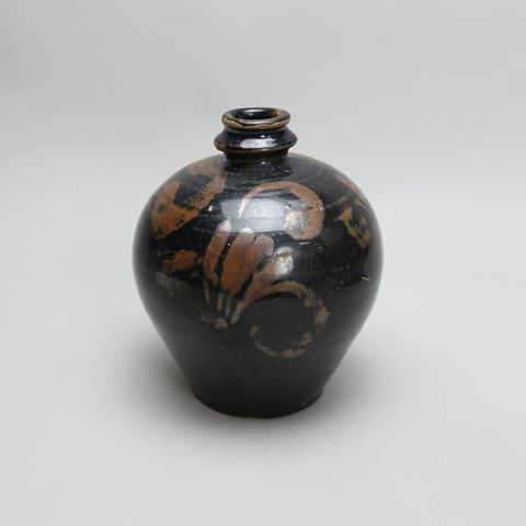 古玩陶瓷鐵銹花嘟嚕瓶真品鑒賞圖