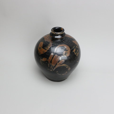 古玩陶瓷鐵銹花嘟嚕瓶真品鑒賞圖