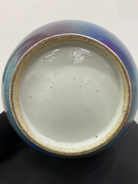 古玩陶瓷清晚期桃花洞賞瓶真品鑒賞圖